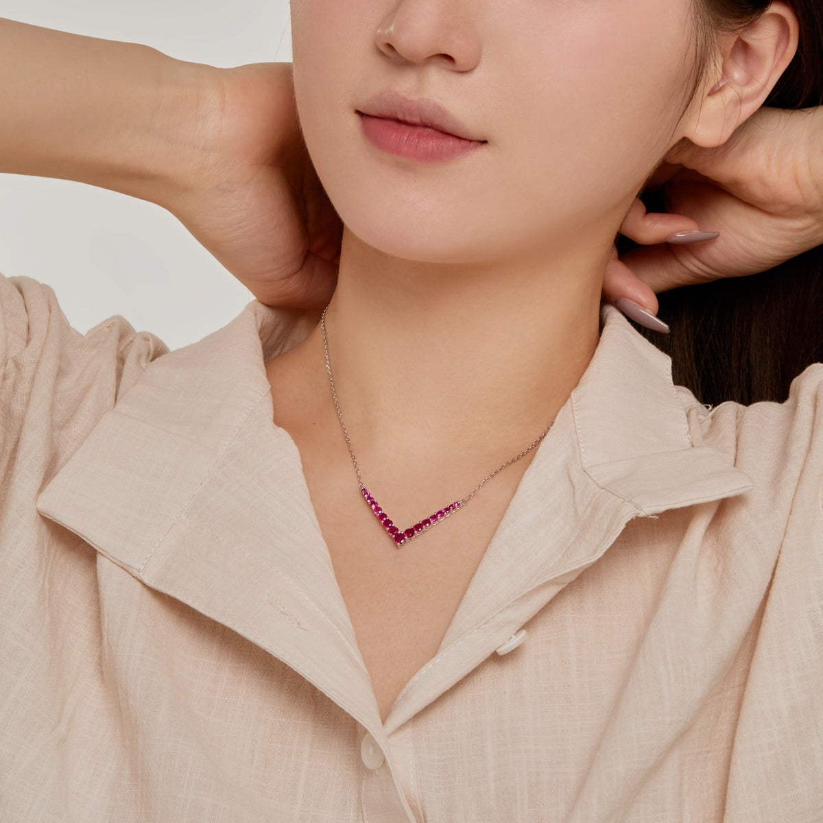 [CharmAmor]Ornate Round Cut Necklace