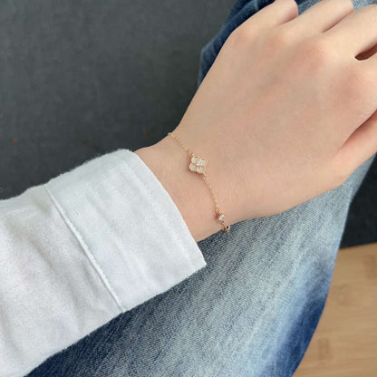 [CharmAmor]Delicate Four Leaf Clover Bracelet