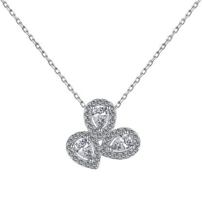 [CharmAmor]Elegant Flower Shape Pear Cut Necklace