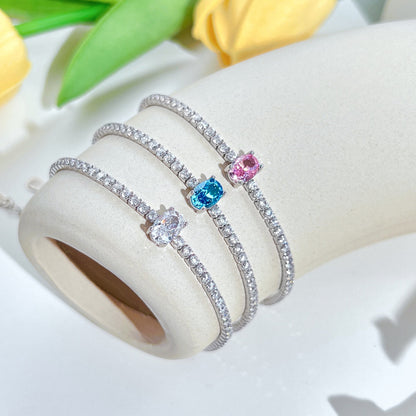 [CharmAmor]0.75 Carat Exquisite Oval Cut Daily Bracelet