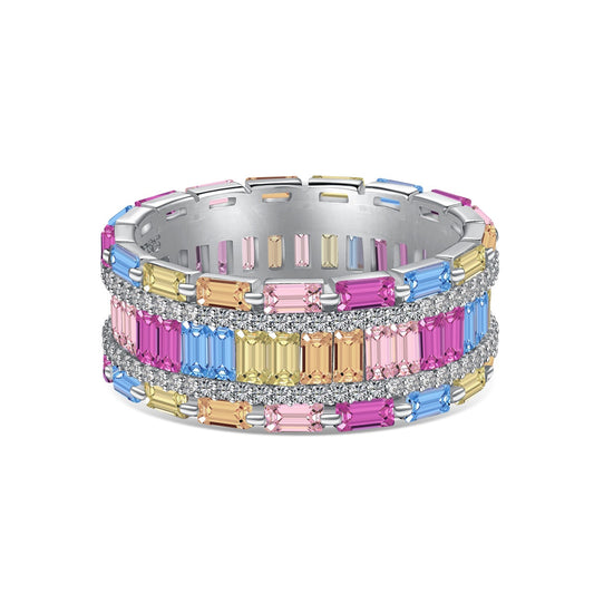 [CharmAmor]Dazzling Colorful Radiant Cut Party Ring