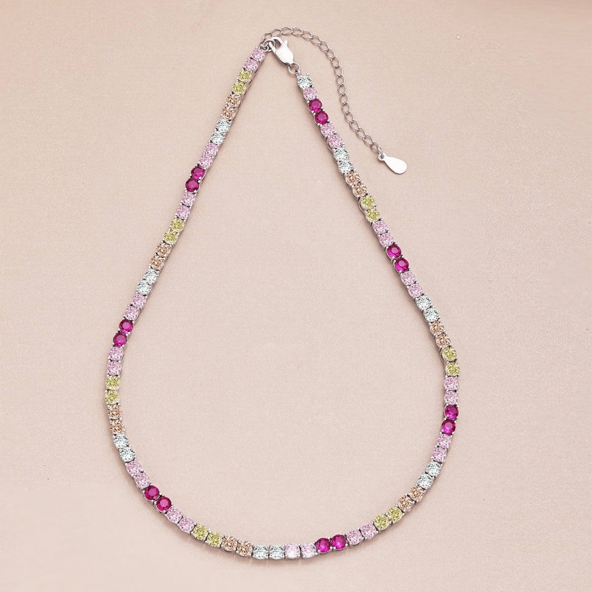 [CharmAmor]Delicate Colorful Tennis Necklace