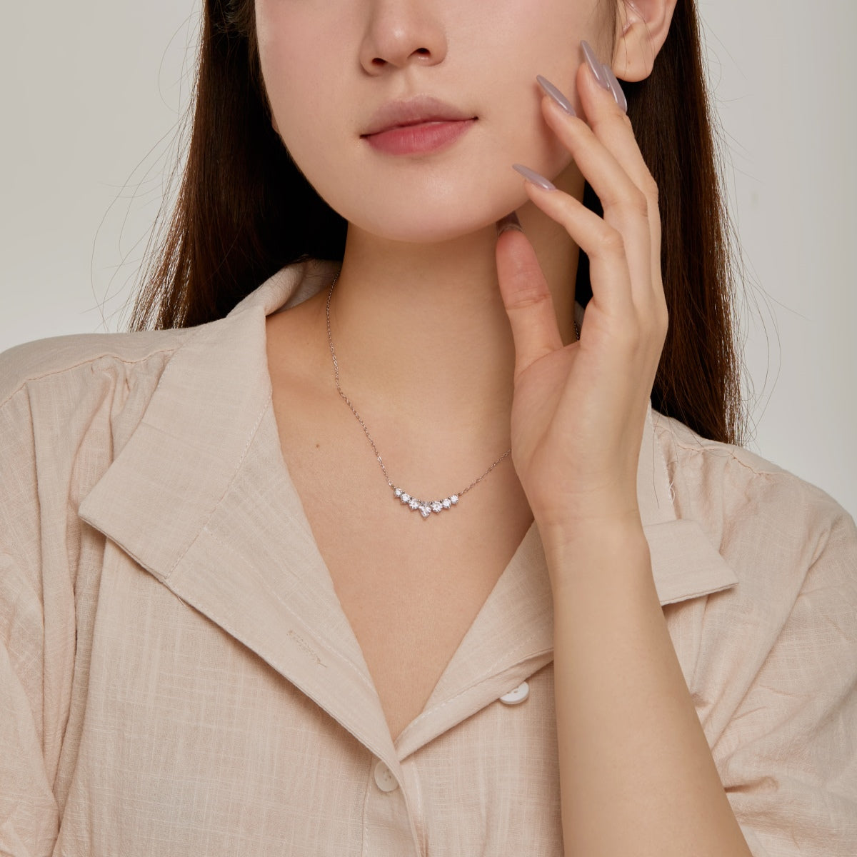 [CharmAmor]Dainty Colorful Heart Necklace