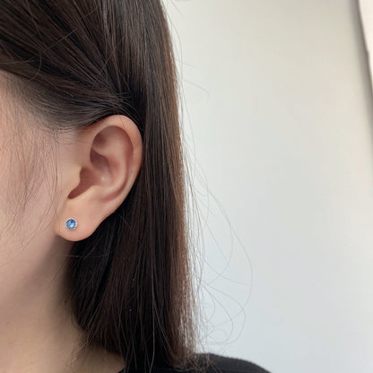 [CharmAmor]Sparkling Colorful Round Shape Earrings