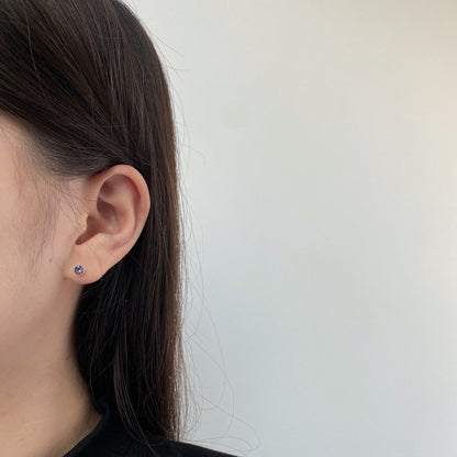 [CharmAmor]Sparkling Colorful Round Shape Earrings