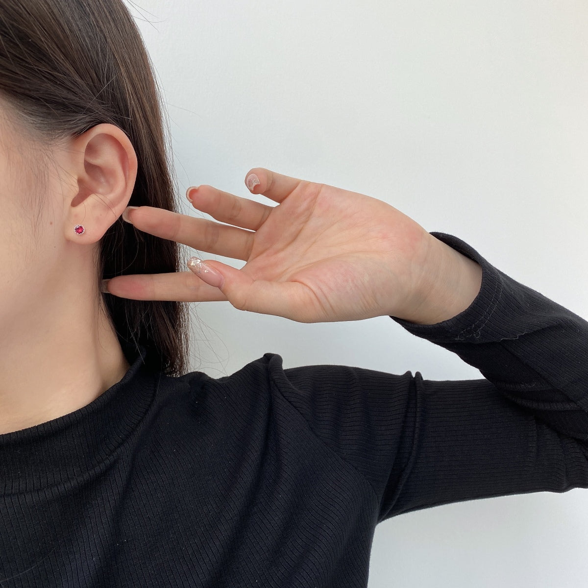 [CharmAmor]Sparkling Colorful Round Shape Earrings