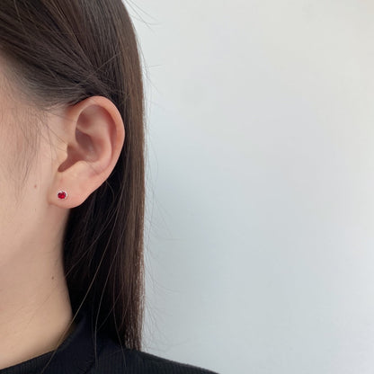 [CharmAmor]Sparkling Colorful Round Shape Earrings