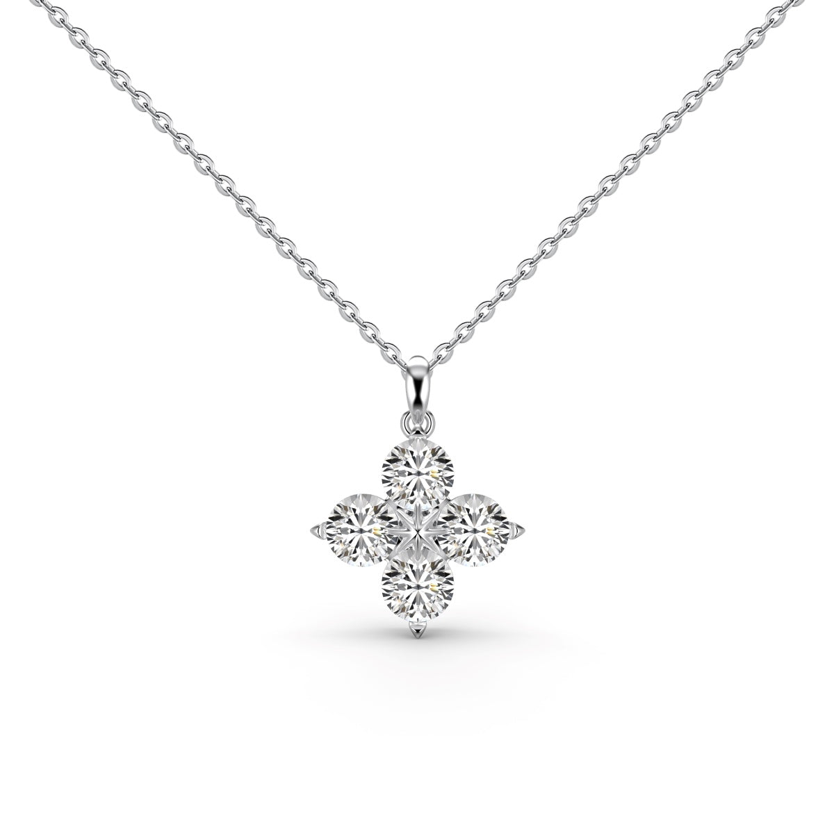 [CharmAmor]Four-Leaf Clover And Eight-Pointed Star Necklace
