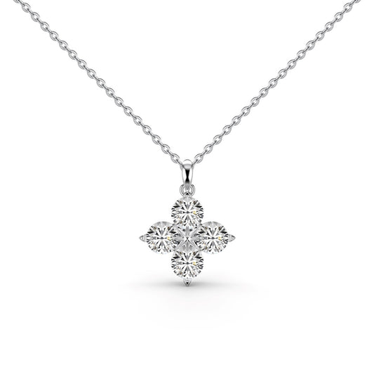 [CharmAmor]Four-Leaf Clover And Eight-Pointed Star Necklace