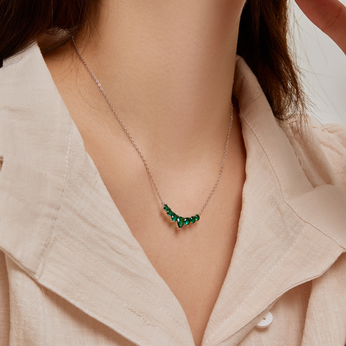 [CharmAmor]Dainty Colorful Heart Necklace