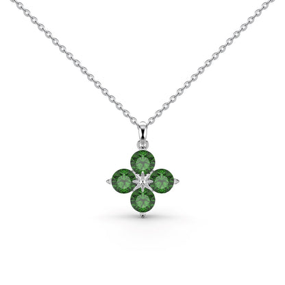 [CharmAmor]Four-Leaf Clover And Eight-Pointed Star Necklace