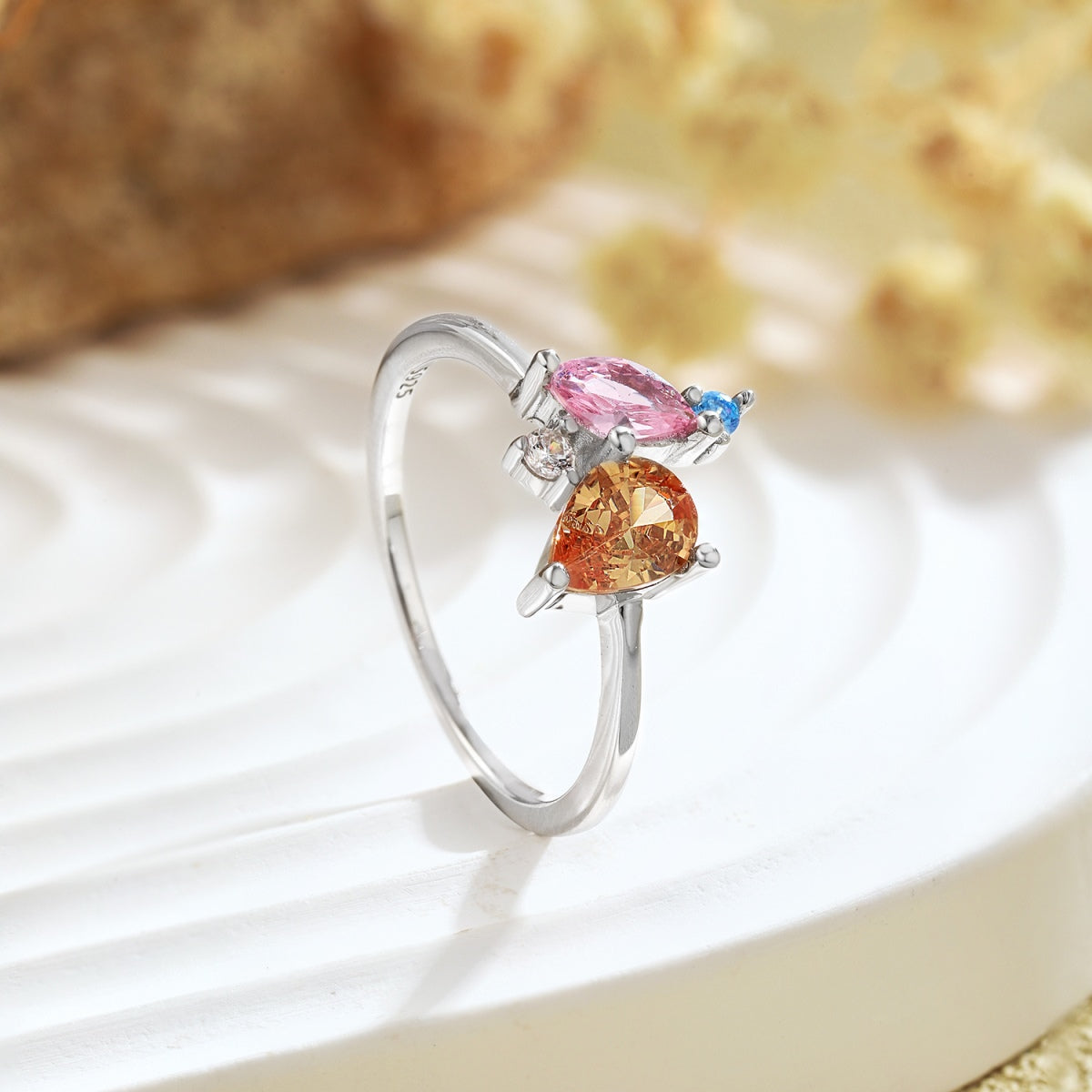 [CharmAmor]Radiant Colorful Multi Cut Daily Ring