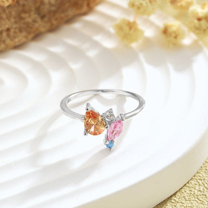 [CharmAmor]Radiant Colorful Multi Cut Daily Ring