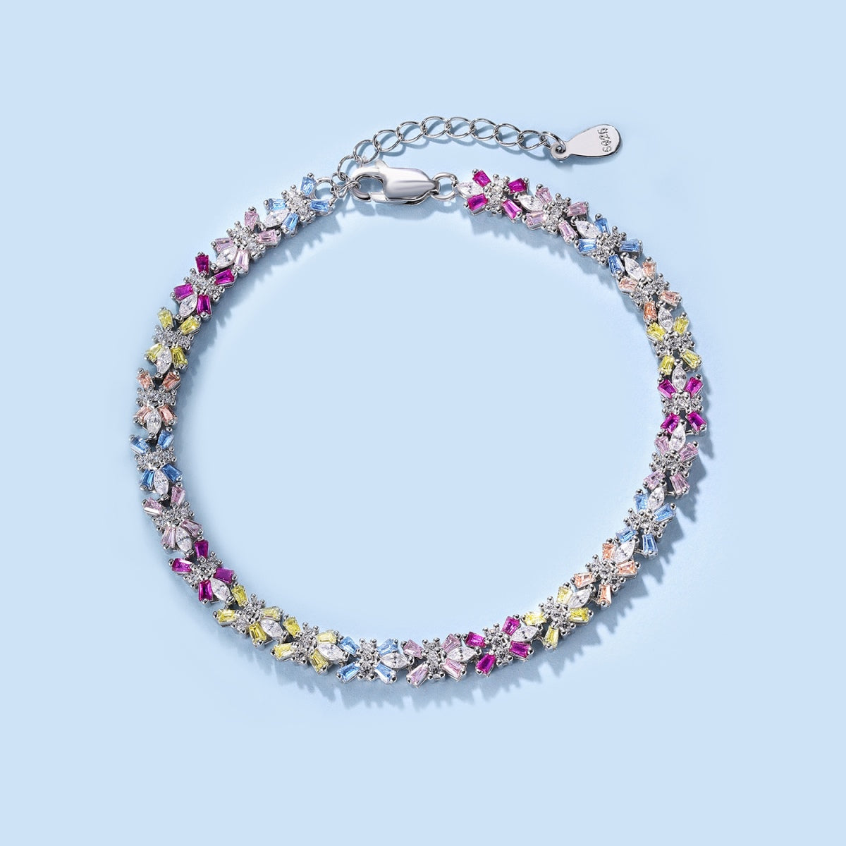 [CharmAmor]Radiant Colorful Emerald Cut Party Bracelet