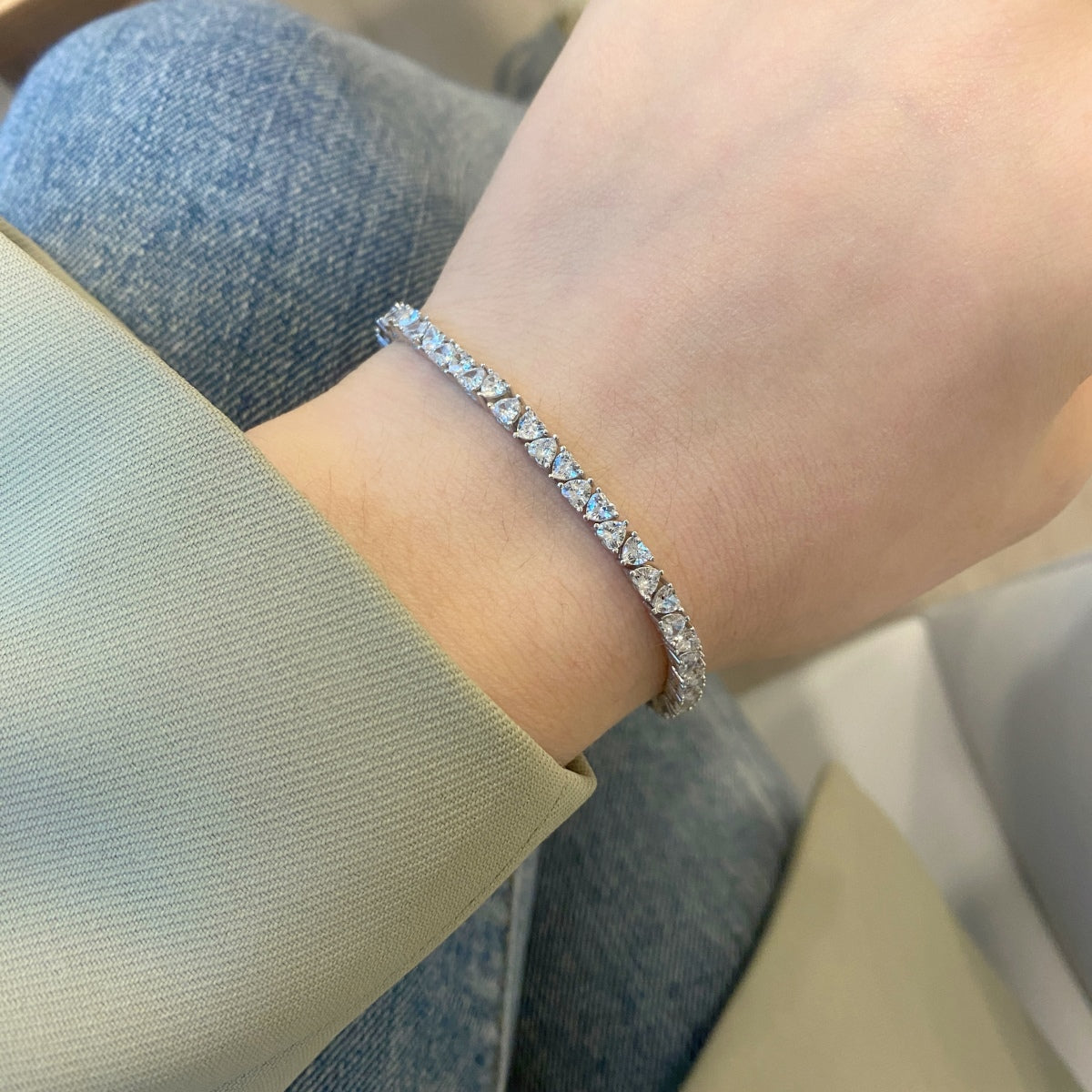 [CharmAmor]Dazzling Romantic Heart Shape Lover Bracelet