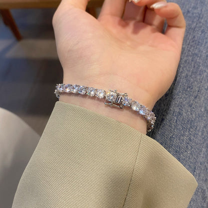 [CharmAmor]Ornate Sparkling Round Cut Wedding Bracelet