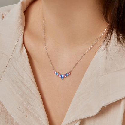 [CharmAmor]Dainty Colorful Heart Necklace