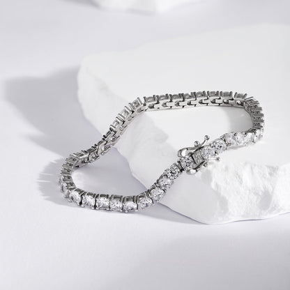 [CharmAmor]Luxurious Ornate Round Cut Tennis Bracelet