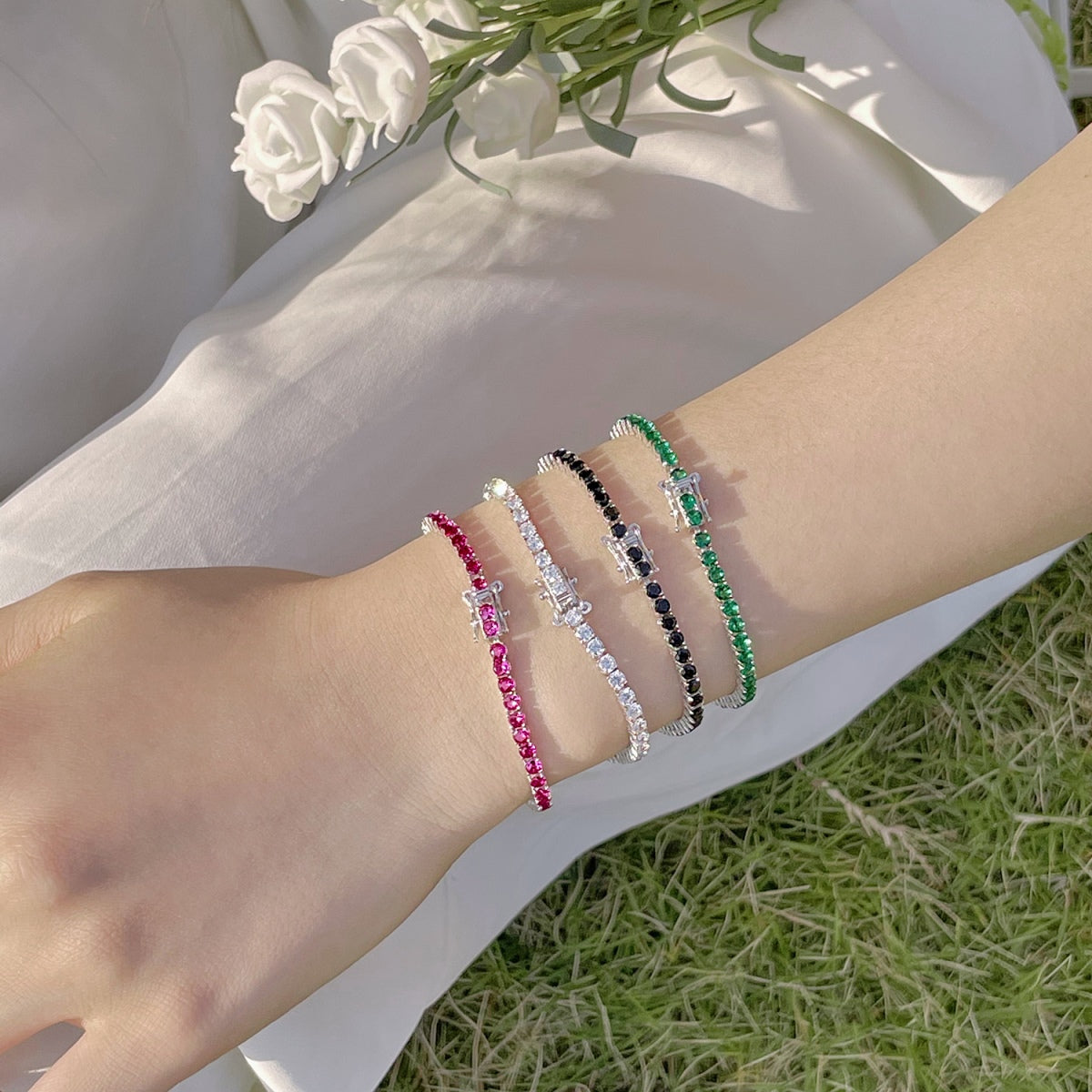 [CharmAmor]Radiant Colorful Round Cut Party Bracelet