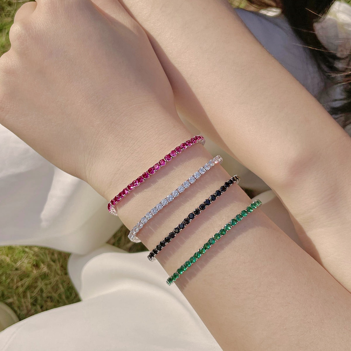 [CharmAmor]Radiant Colorful Round Cut Party Bracelet
