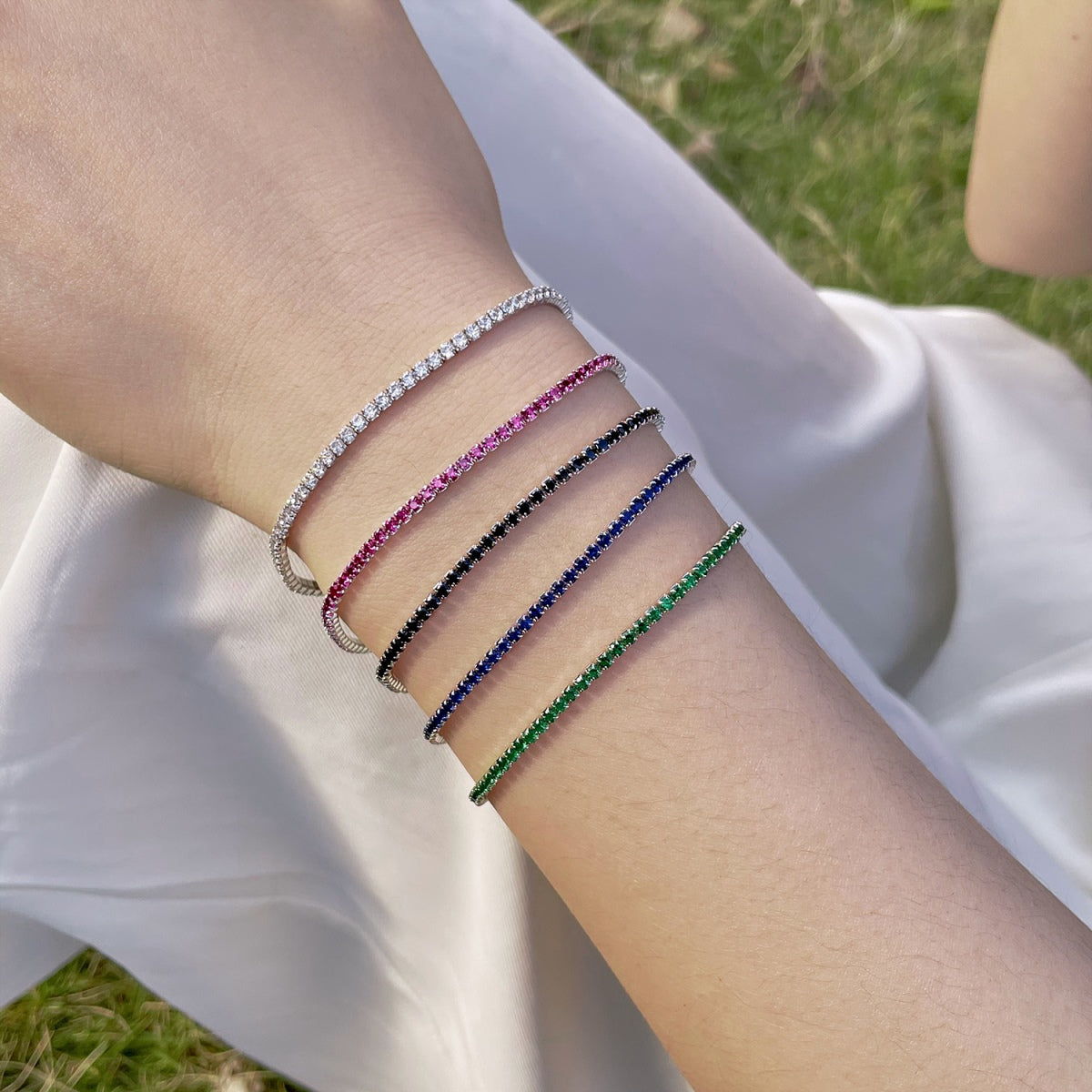[CharmAmor]Radiant Colorful Round Cut Party Bracelet