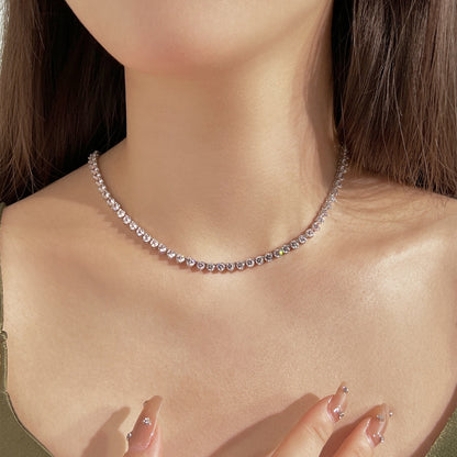 [CharmAmor]Ornate Heart Cut Tennis Necklace