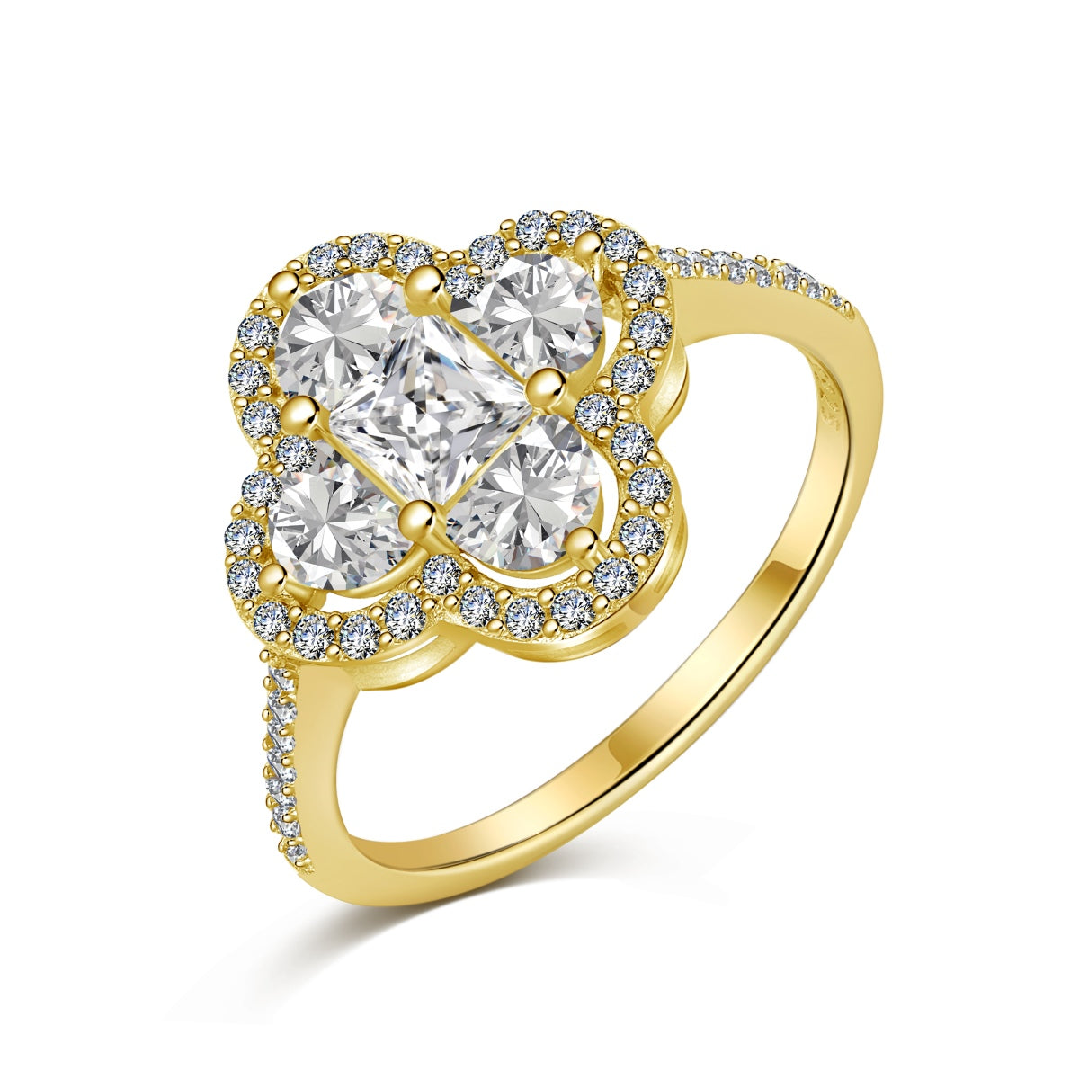 [CharmAmor]Luxurious Eternity Flower Shape Banquet Ring