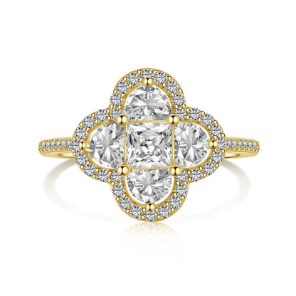 [CharmAmor]Luxurious Eternity Flower Shape Banquet Ring