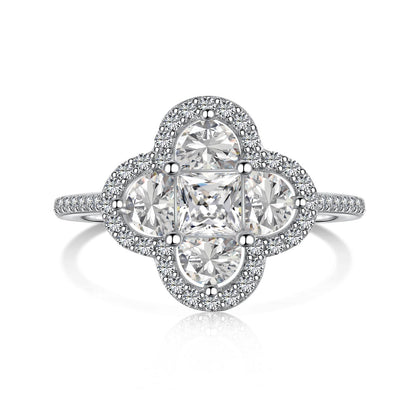 [CharmAmor]Luxurious Eternity Flower Shape Banquet Ring