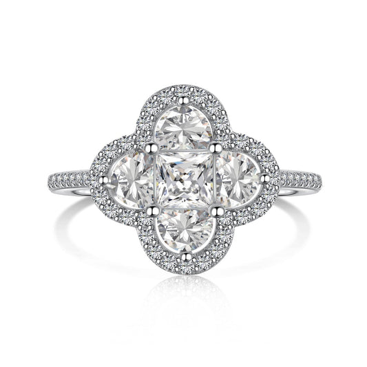 [CharmAmor]Luxurious Eternity Flower Shape Banquet Ring