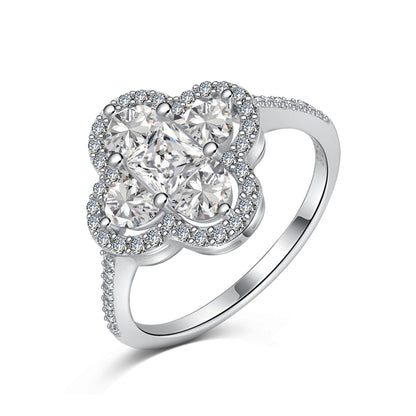 [CharmAmor]Luxurious Eternity Flower Shape Banquet Ring