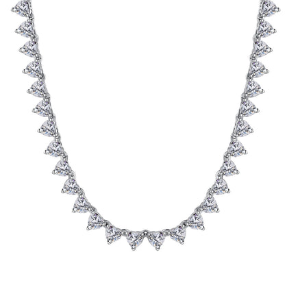 [CharmAmor]Ornate Heart Cut Tennis Necklace