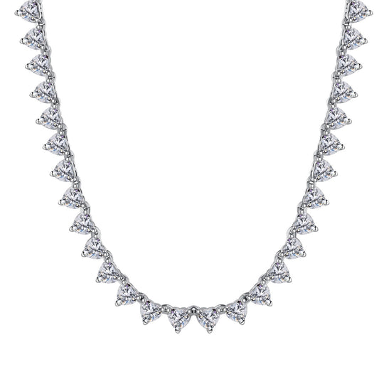 [CharmAmor]Ornate Heart Cut Tennis Necklace