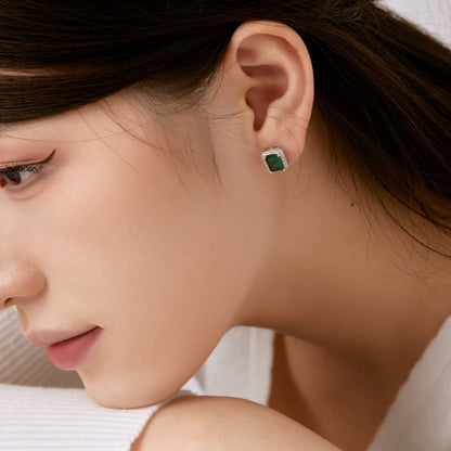 [CharmAmor]Luxurious Dainty Emerald Cut Banquet Earrings