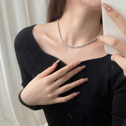[CharmAmor]Ornate Heart Cut Tennis Necklace