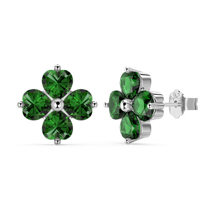 [CharmAmor]Four-Leaf Clover Ball Earrings