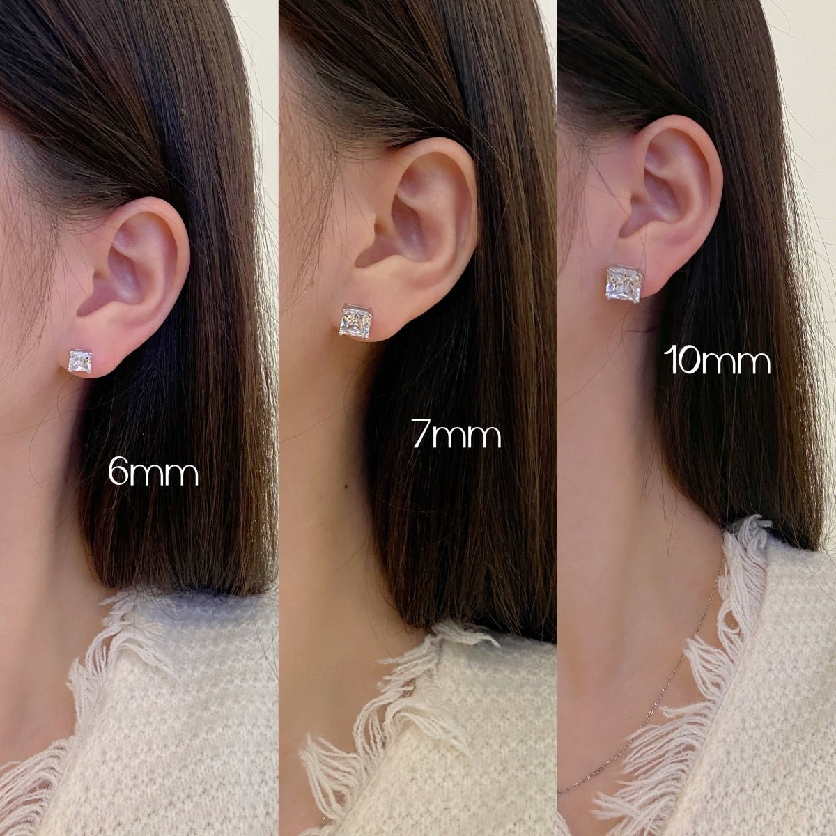 [CharmAmor]Delicate Square Shape Earrings