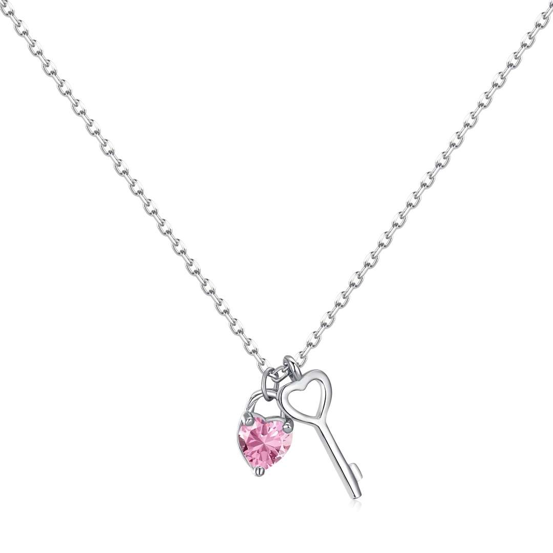 [CharmAmor]Unique Heart Shape Key Pendent Necklace