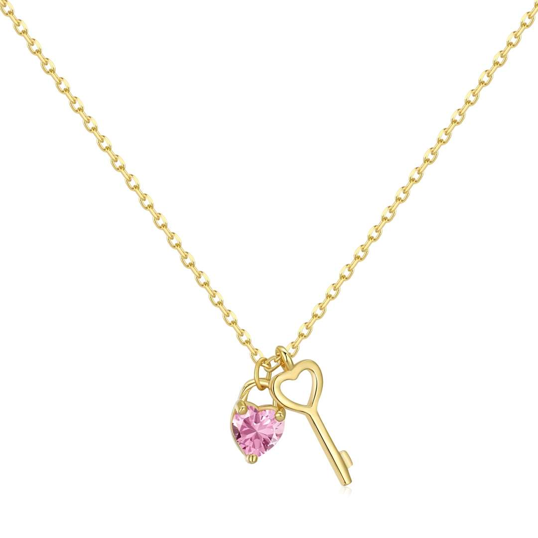 [CharmAmor]Unique Heart Shape Key Pendent Necklace