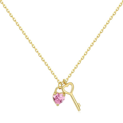 [CharmAmor]Unique Heart Shape Key Pendent Necklace