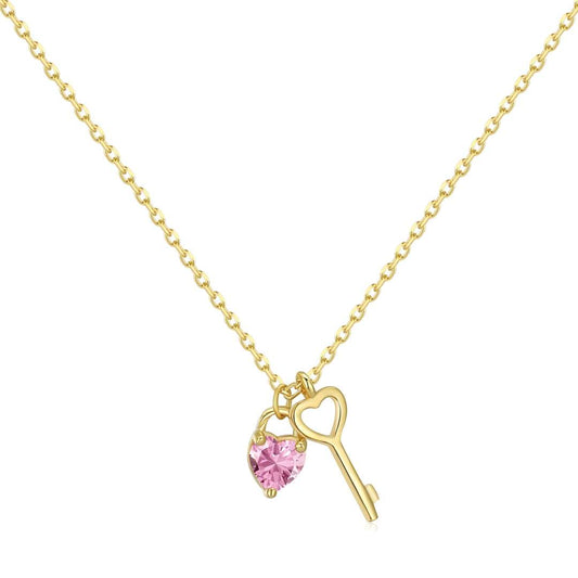 [CharmAmor]Unique Heart Shape Key Pendent Necklace
