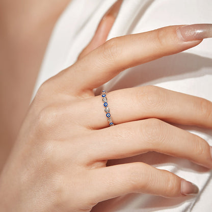[CharmAmor]Radiant Colorful Round Shape Daily Ring