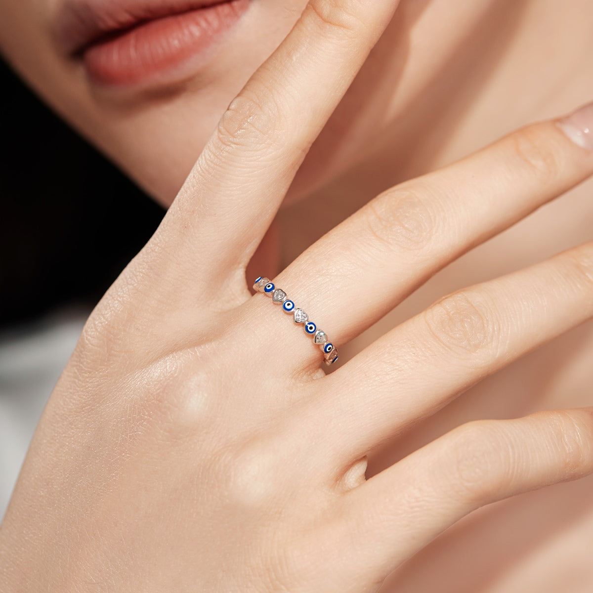 [CharmAmor]Radiant Colorful Round Shape Daily Ring