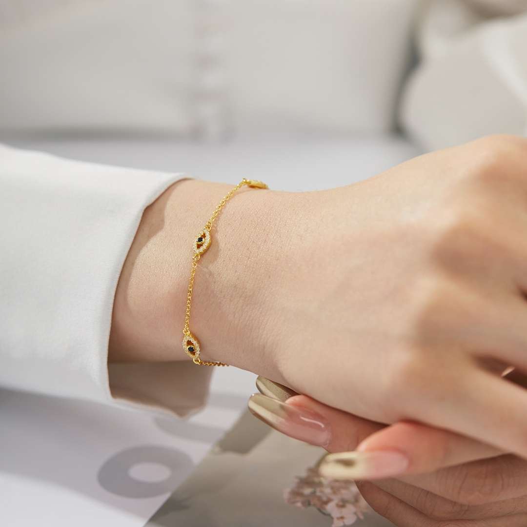 [CharmAmor]Evil Eye Shape Pendent Necklace