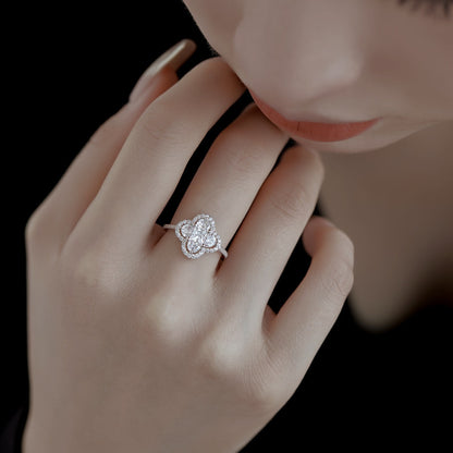 [CharmAmor]Luxurious Eternity Flower Shape Banquet Ring