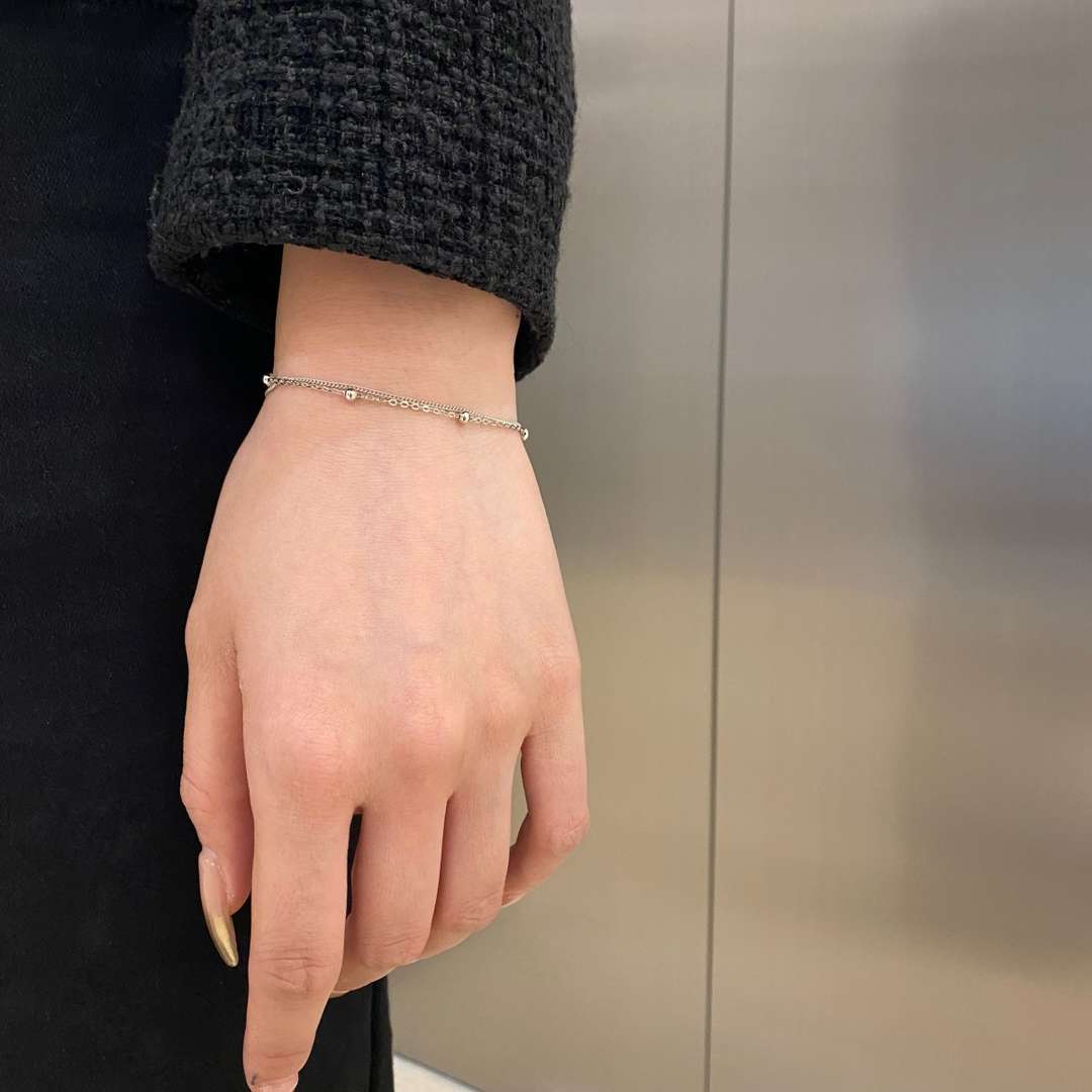 [CharmAmor]Delicate Bead Double Layer Bracelet