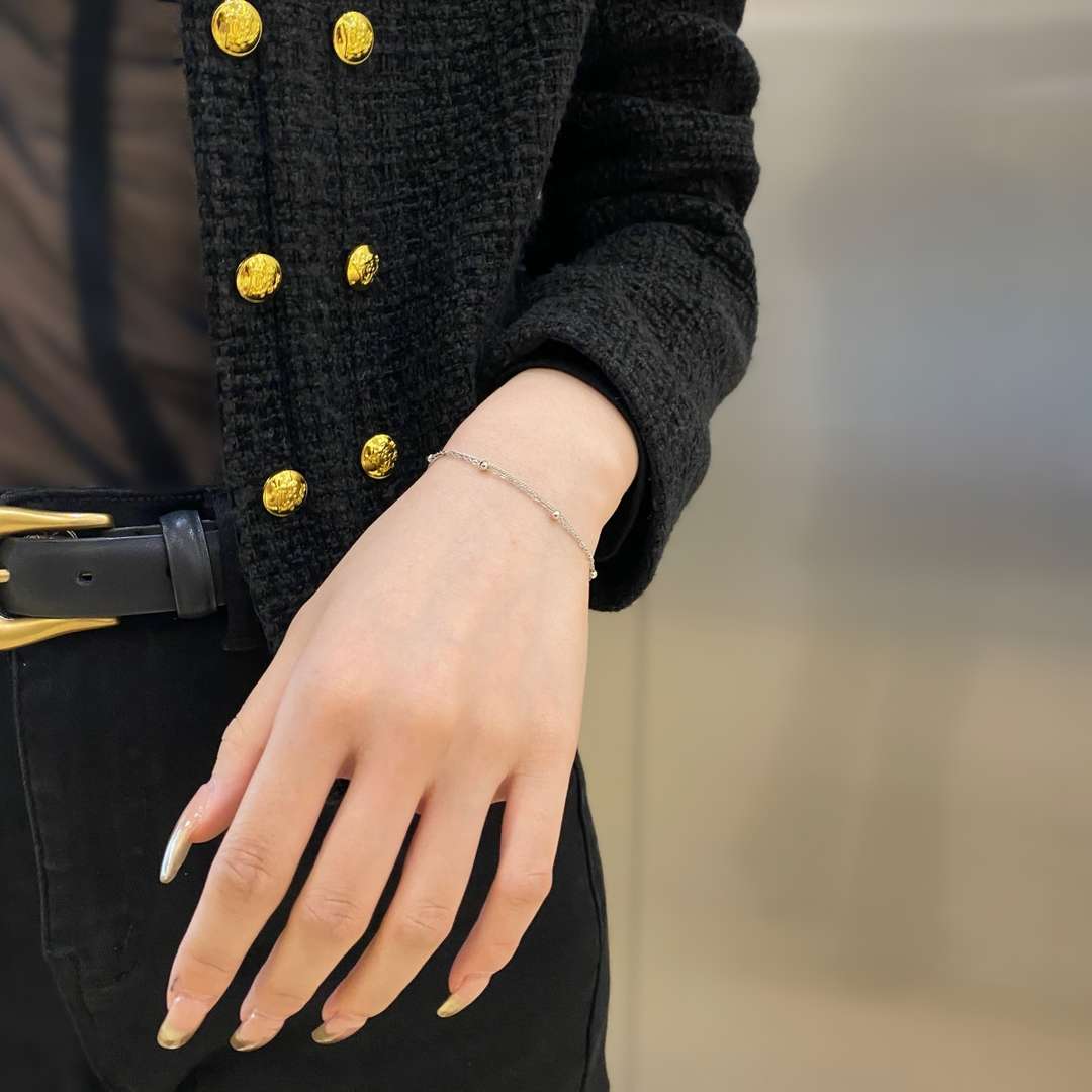 [CharmAmor]Delicate Bead Double Layer Bracelet