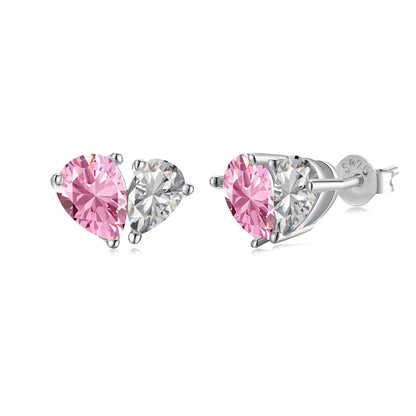[CharmAmor]Dazzling Elegant Heart Cut Lover Earrings