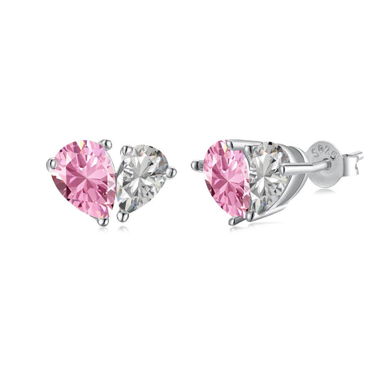 [CharmAmor]Dazzling Elegant Heart Cut Lover Earrings