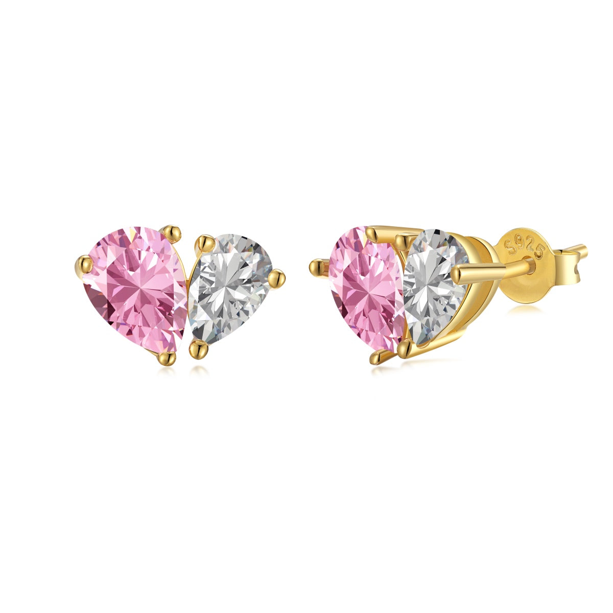 [CharmAmor]Dazzling Elegant Heart Cut Lover Earrings